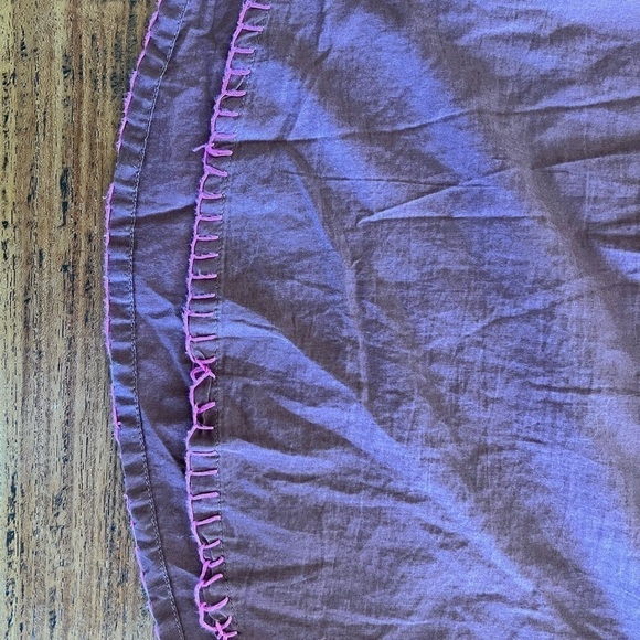 Maeve Anthropologie Embroidered Cap Sleeve Tie Front Shift Dress / size 2 - Picture 10 of 13